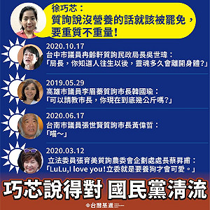 徐巧芯批質詢「沒營養」 陳柏惟陣營舉「Lulu，I love you！」反擊雙標