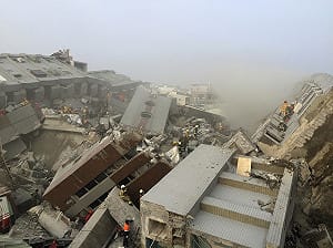 日兩大報社論 為南台灣震災送慰問祝福