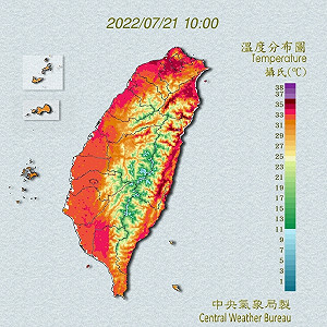 快訊》燒番薯！14縣市高溫特報 台北、花蓮恐飆38度極端氣溫