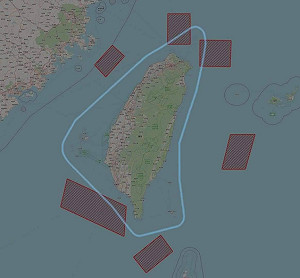 共軍環台軍演 美軍RC-135S導彈監測機往台灣飛行