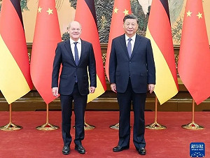 德國總理蕭茲到訪北京體驗清零 全程處於中國防疫泡泡中