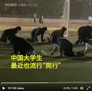 (影) 清零快逼瘋大學生！竟流行「群爬」、「遛紙狗」專家：習近平陷兩難