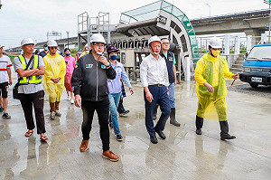 因應鋒面豪雨來襲 翁章梁視察嘉義縣轄內抽水站