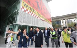 視察桃園市立美術館 行政院副院長鄭文燦：桃園文化綠洲即將完整