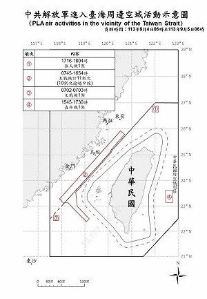 解放軍福建海域演訓 13共機越台海中線 四面包圍台灣