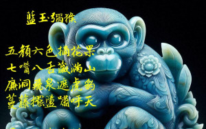 詩》藍玉彌猴 
