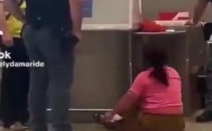 （影）行李超重遭拒登機耍賴! 華人婦女躺米蘭機場抗議 網譏:祖傳非遺技藝