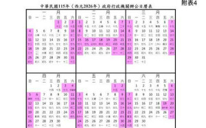 行政院公布2025年及2026年政府機關辦公日曆表 新增國定假日與連續假期