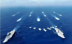「吞金獸」闖了個寂寞! 解放軍雙航母戰鬥群硫磺島海域會師 不見美軍艦隊