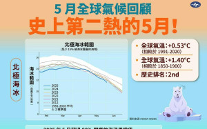 氣候變遷加劇！5月高溫「再創紀錄」NCEI：今年恐成5個最熱年之一