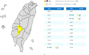 快訊》注意強降雨！氣象署：3縣市大雨特報