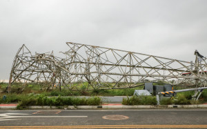 丹娜絲颱風造成嘉義電塔倒塌釀停電 台電持續搶修預計9日夜間送電