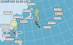 輕颱丹娜絲逼近！中南部防大雨、北台高溫飆36度