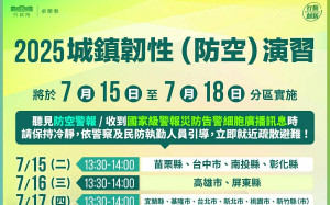 城鎮韌性演習明天開始 卓揆提醒：不配合者最高罰15萬