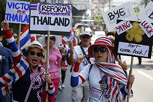 泰反對派持續抗議 週五將自行指派新政府