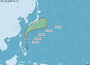 「麗琶」不撲台 外圍雲系影響今明有雨
