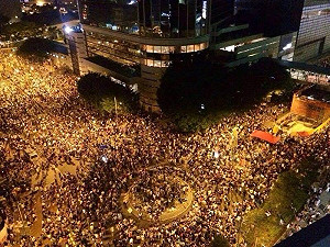香港和平佔中 28日凌晨提前正式啟動