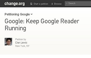Google Reader將關 網友連署慰留
