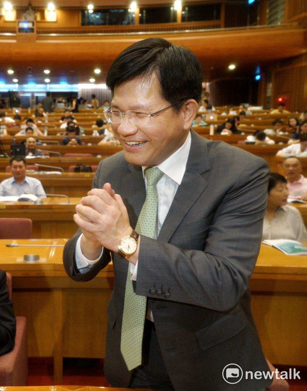台中市長林佳龍出席總統直選與民主臺灣學術研討會。 圖：新頭殼資料照片