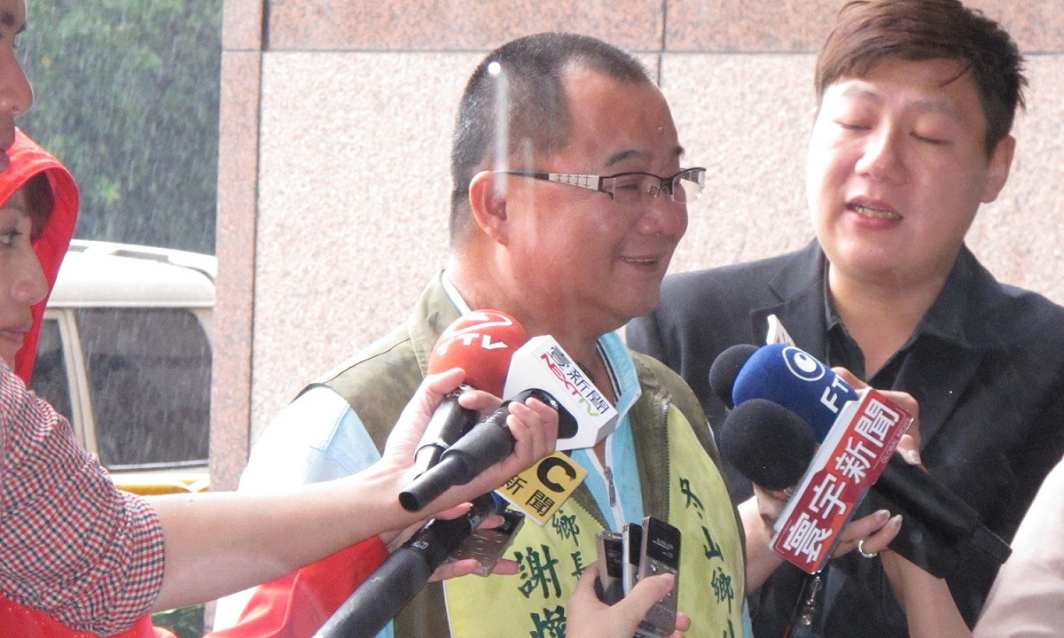 宜蘭縣冬山鄉鄉長謝燦輝12日表示，他自己八年鄉長政績是最好的保證。 圖：林朝億/攝