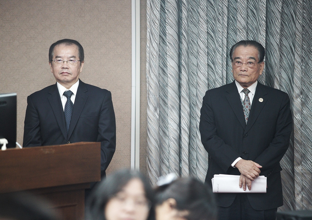 高鐵董事長鄭光遠（右）。 。圖：張良一/攝