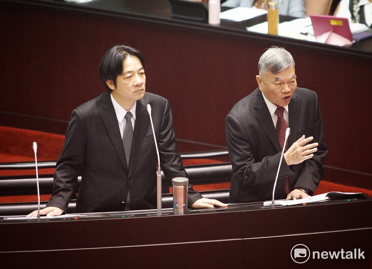 行政院長賴清德、經濟部長沈榮津在立法院院會備詢。 圖：張良一/攝(資料畫面)