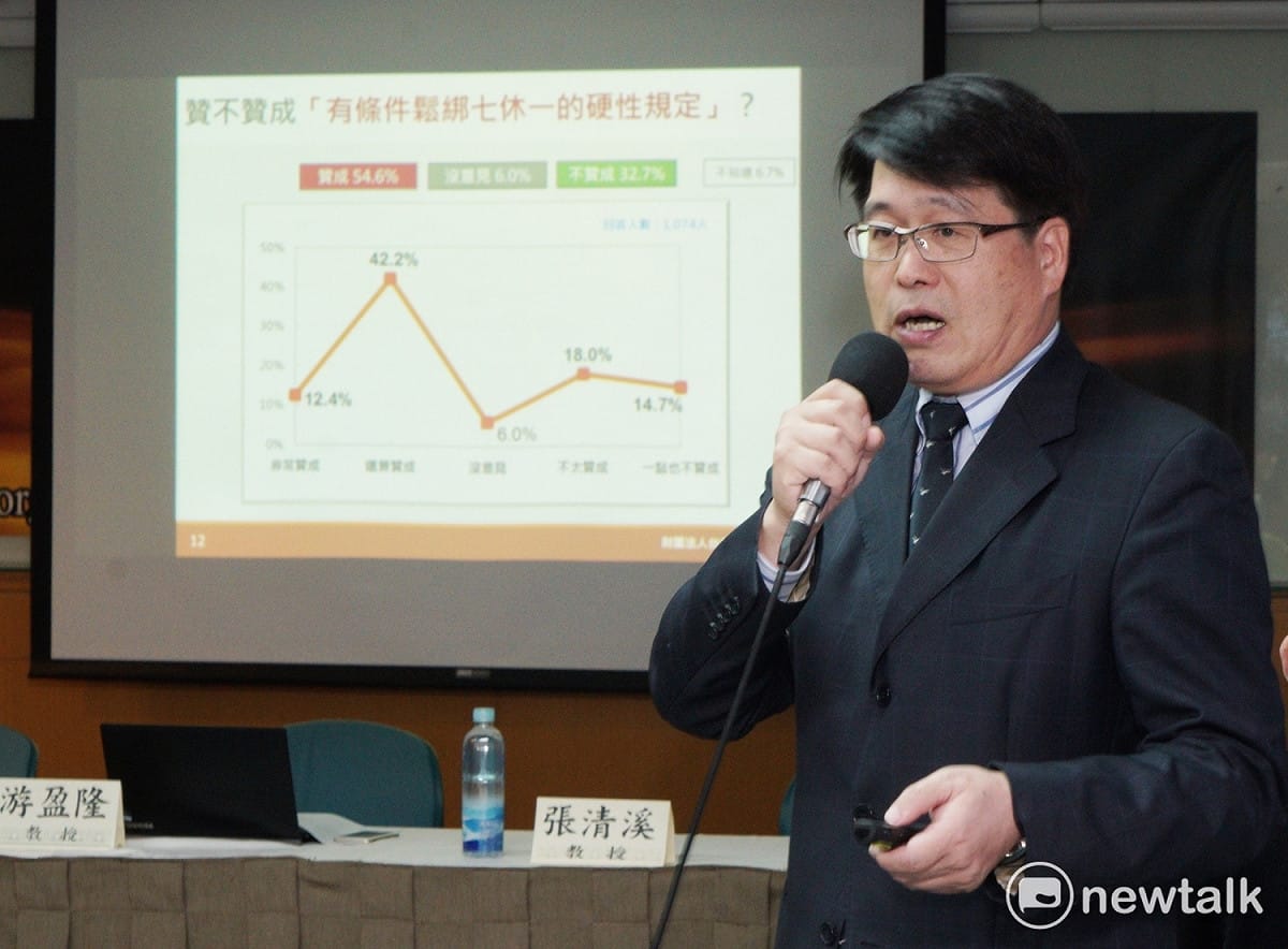 台灣民意基金會記者會19日發表11月全國性民意調查。 圖：張良一/攝