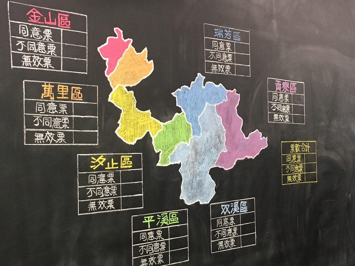 針對罷昌案投票結果，大批媒體擠爆黃國昌汐止服務處，等待開票結果。 圖：黃韋銓/攝