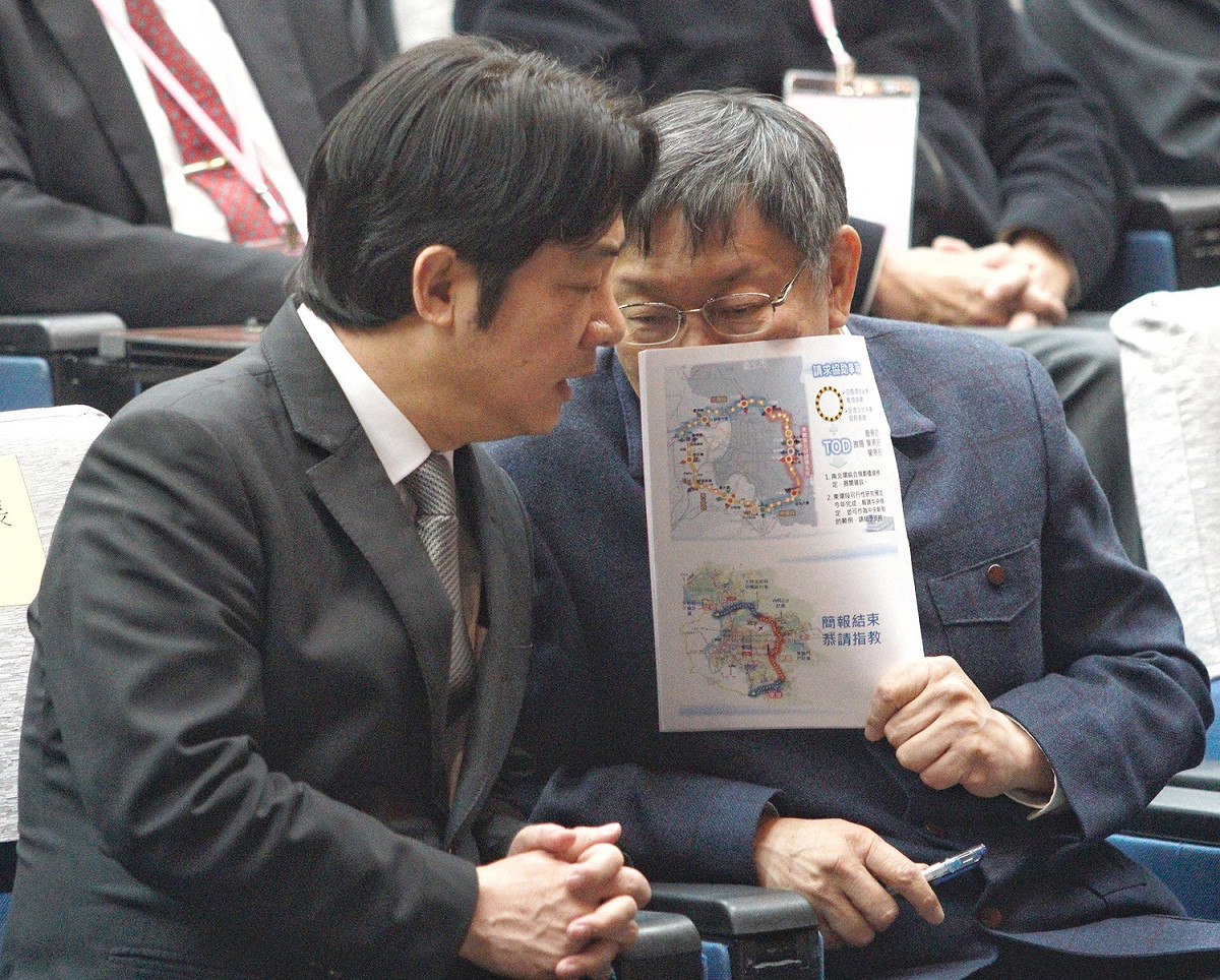 柯文哲與賴揆神秘談話，是否談要民進黨支持參選則不得而知。