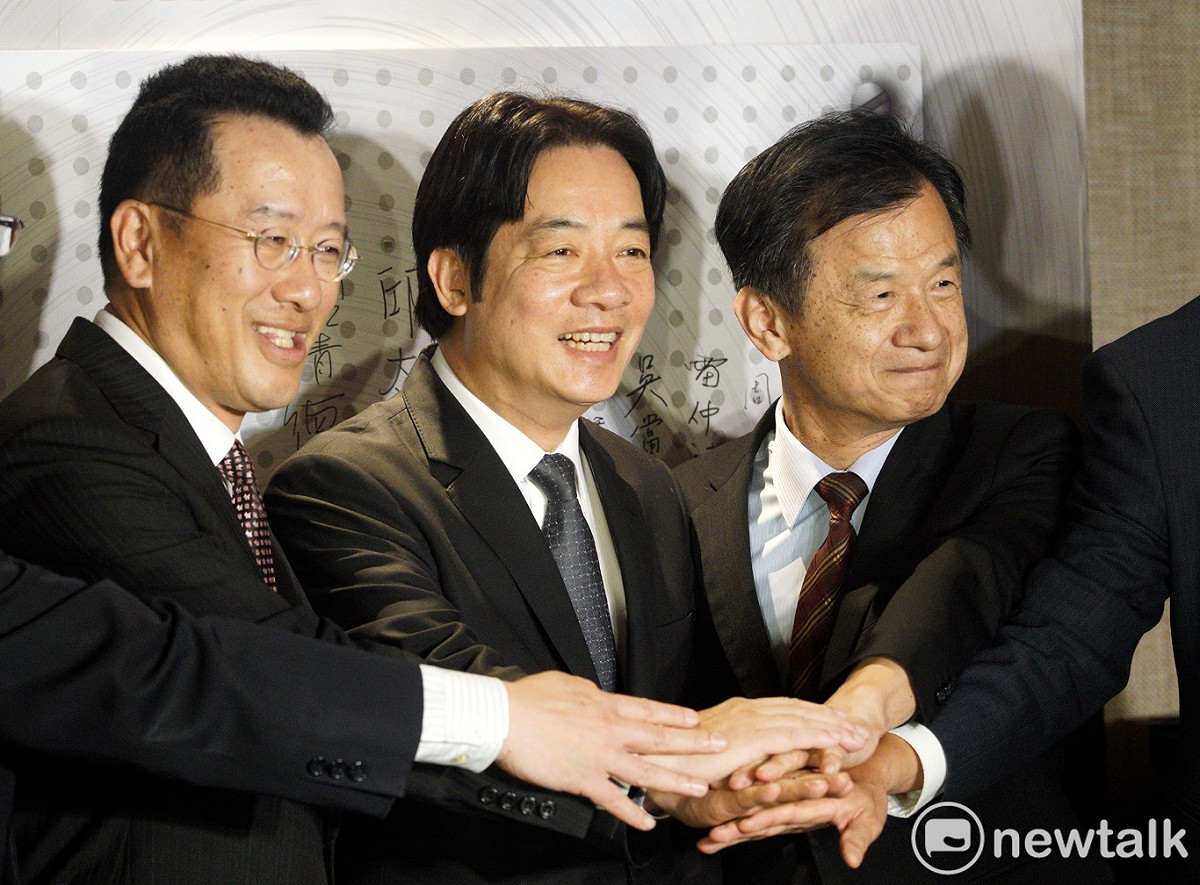 行政院長賴清德、法務部長邱太三、金管會主委顧立雄（左）等人出席「洗錢防制國家風險評估首部發表會」。 圖：張良一/攝