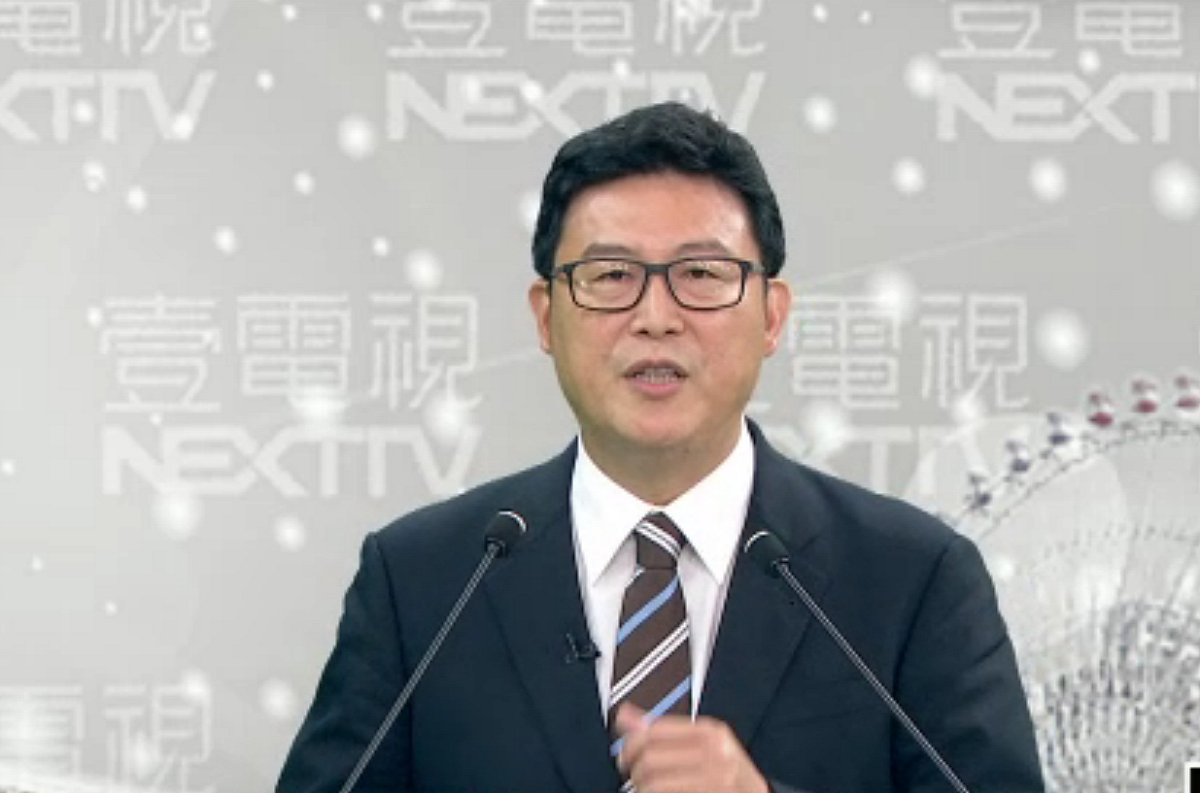 民進黨2018台北市長參選人姚文智參加電視政見發表會。 圖：翻攝壹電視直播