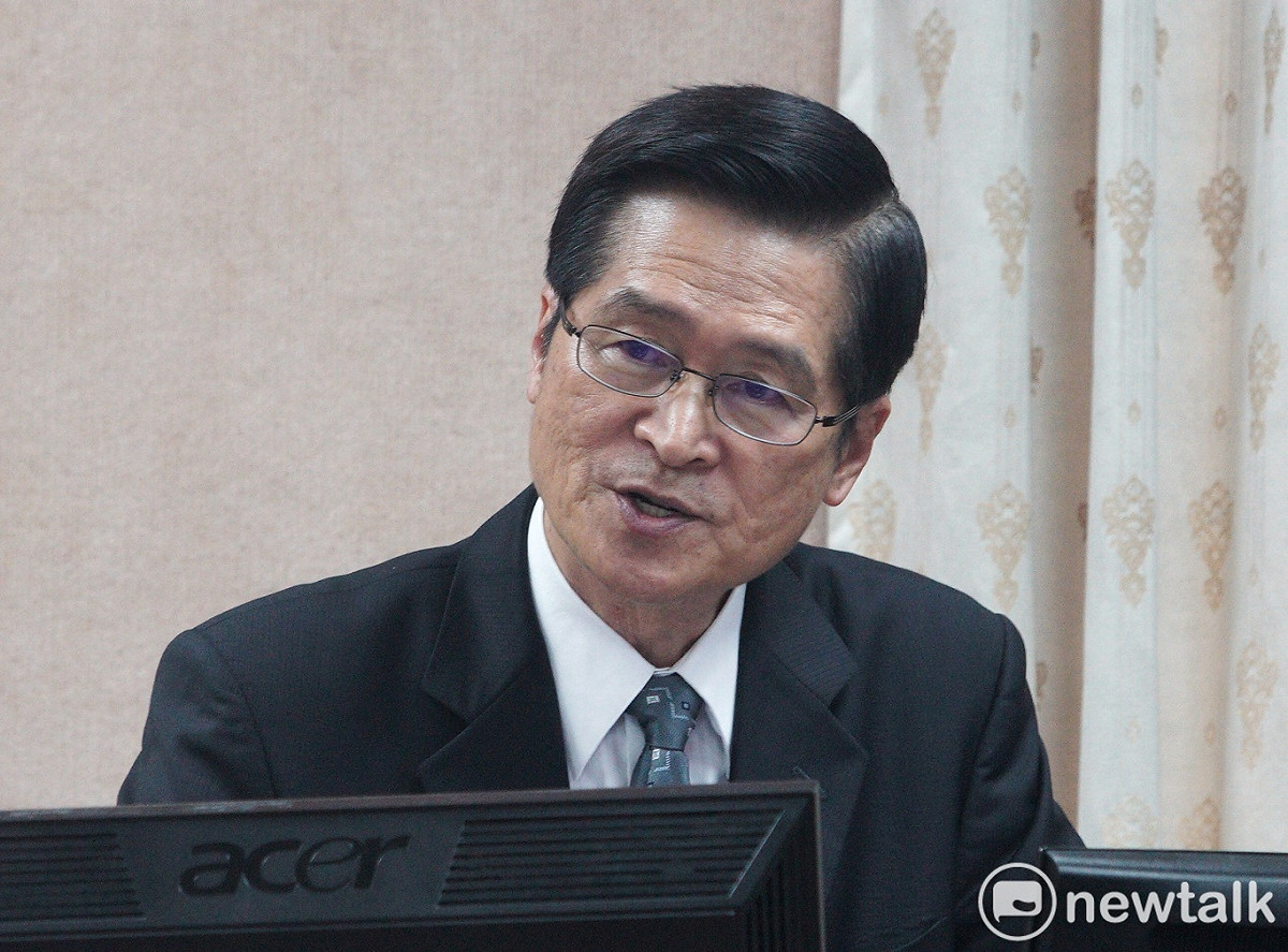 國防部長嚴德發在立院外交及國防委員會備詢。 圖：張良一/攝