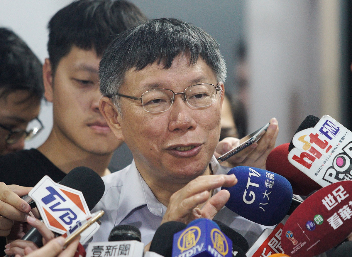 針對國民黨新北市長參選人侯友宜文大宿舍大群館爭議，台北市長柯文哲今日說，若改為又昱公司直接出租給學生就可解套。 圖：新頭殼資料照