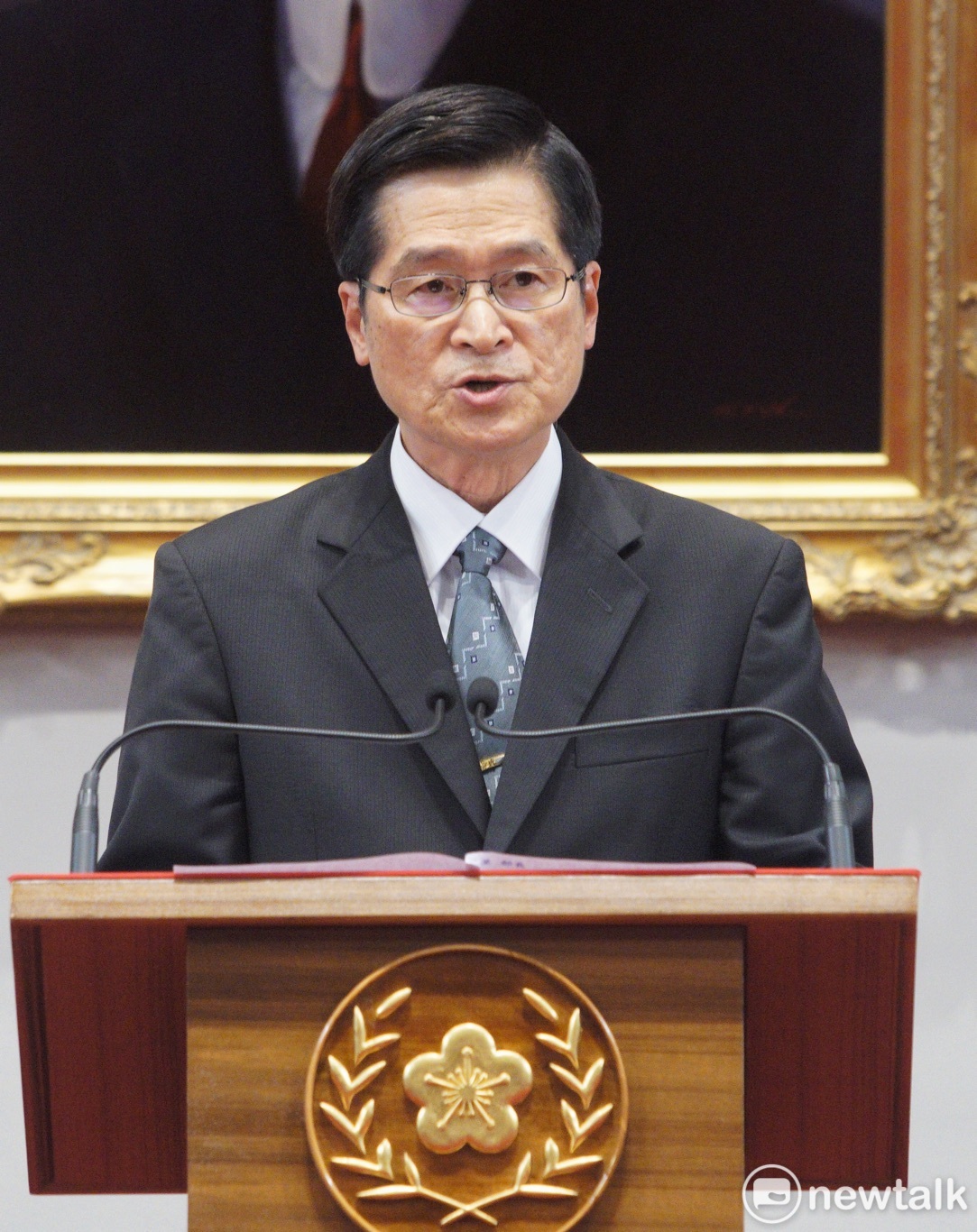 國防部長嚴德發。 圖：張良一/攝