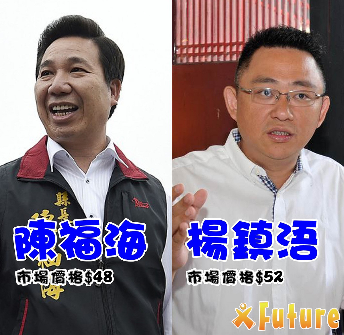 金門縣也呈現挑戰者來勢洶洶的局面。 圖：未來事件交易所提供
