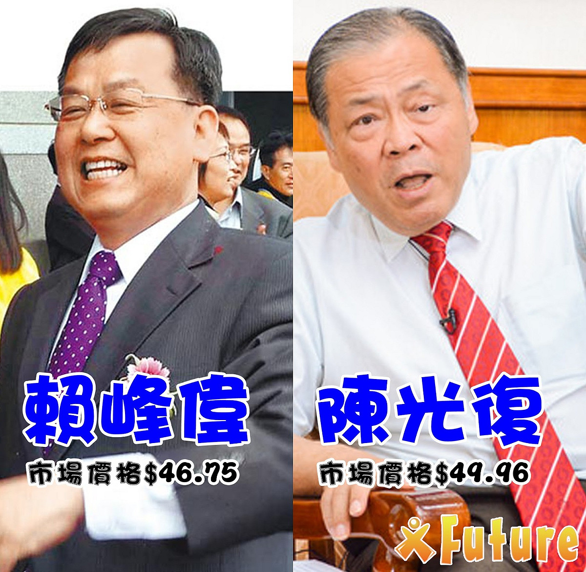 「2018縣市長選舉 澎湖縣長誰來當」截至8/2之最新市場價格。 圖：未來事件交易所提供