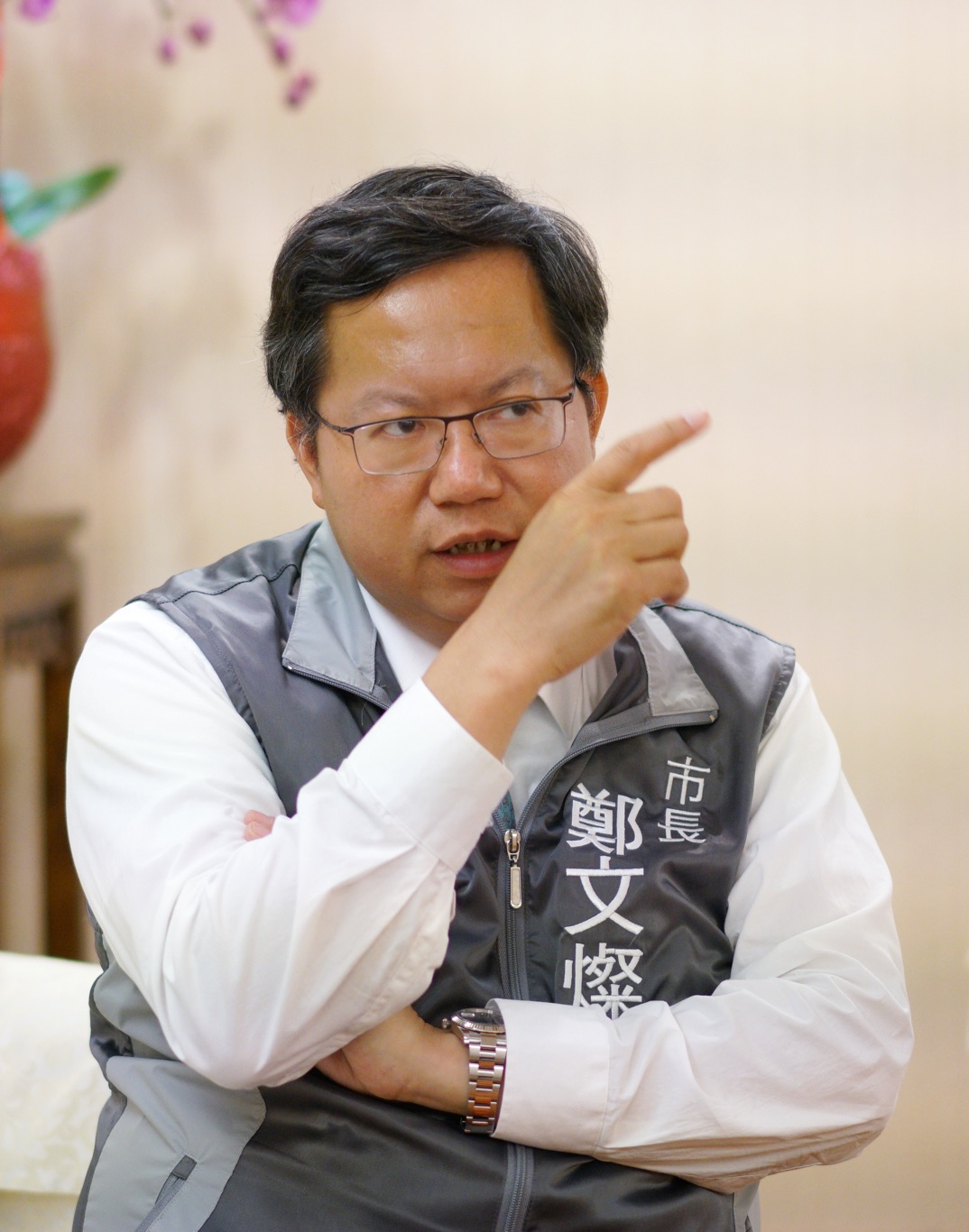 桃園市長鄭文燦專訪。 圖：張良一/攝