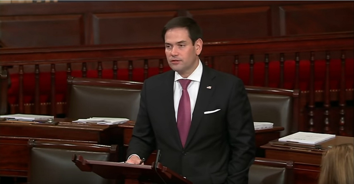 美國共和黨參議員盧比歐(Marco Rubio)及其餘友台的三位參、眾議員所提出的「台北法案」，旨在要求美國拿出與世界各國的交往策略來支持台灣的外交承認或強化非官方關係。圖為共和黨參議員盧比歐。 圖：翻攝自Youtube