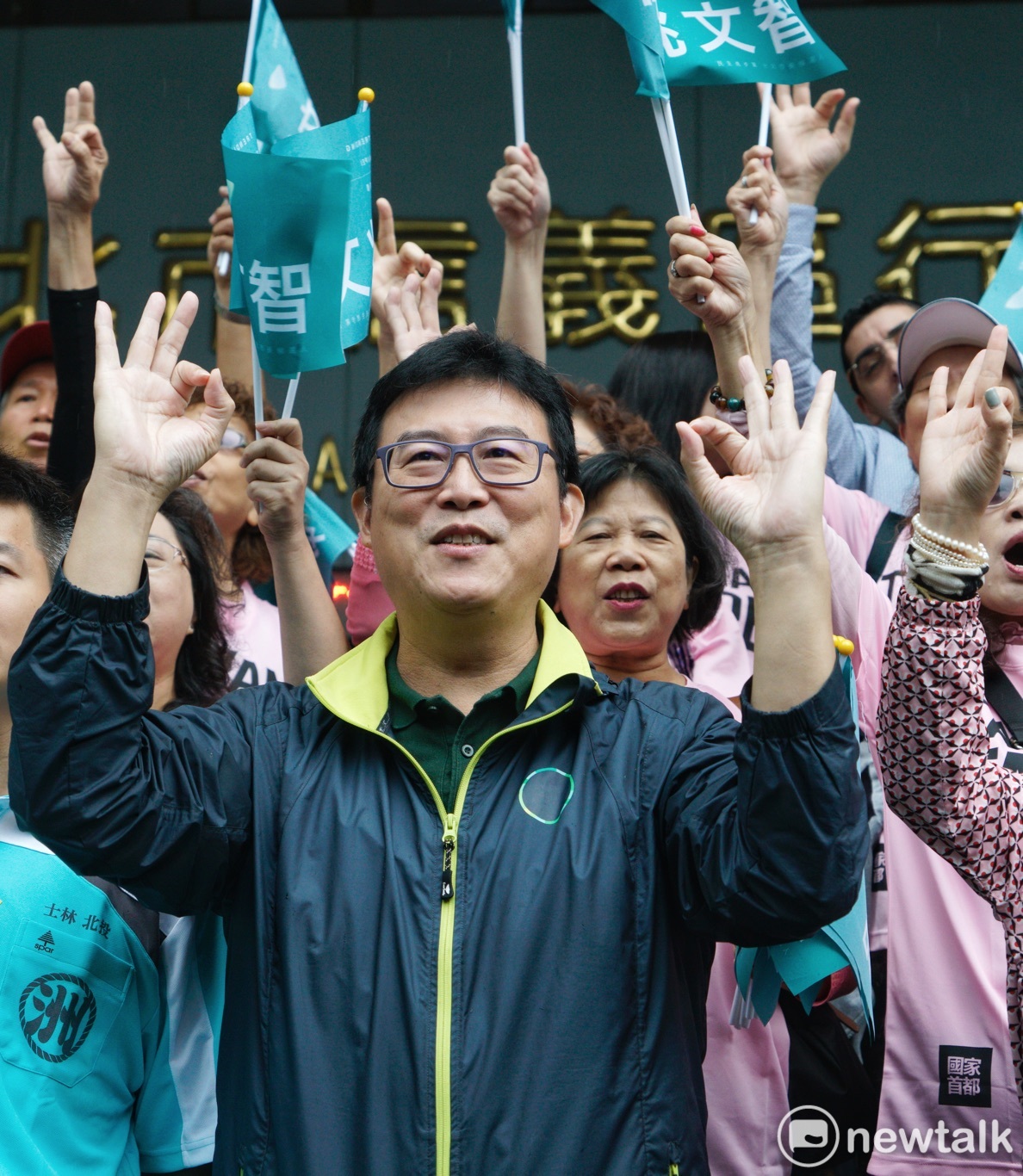 民進黨台北市長參選人姚文智抽中三號號次。 圖：張良一 / 攝