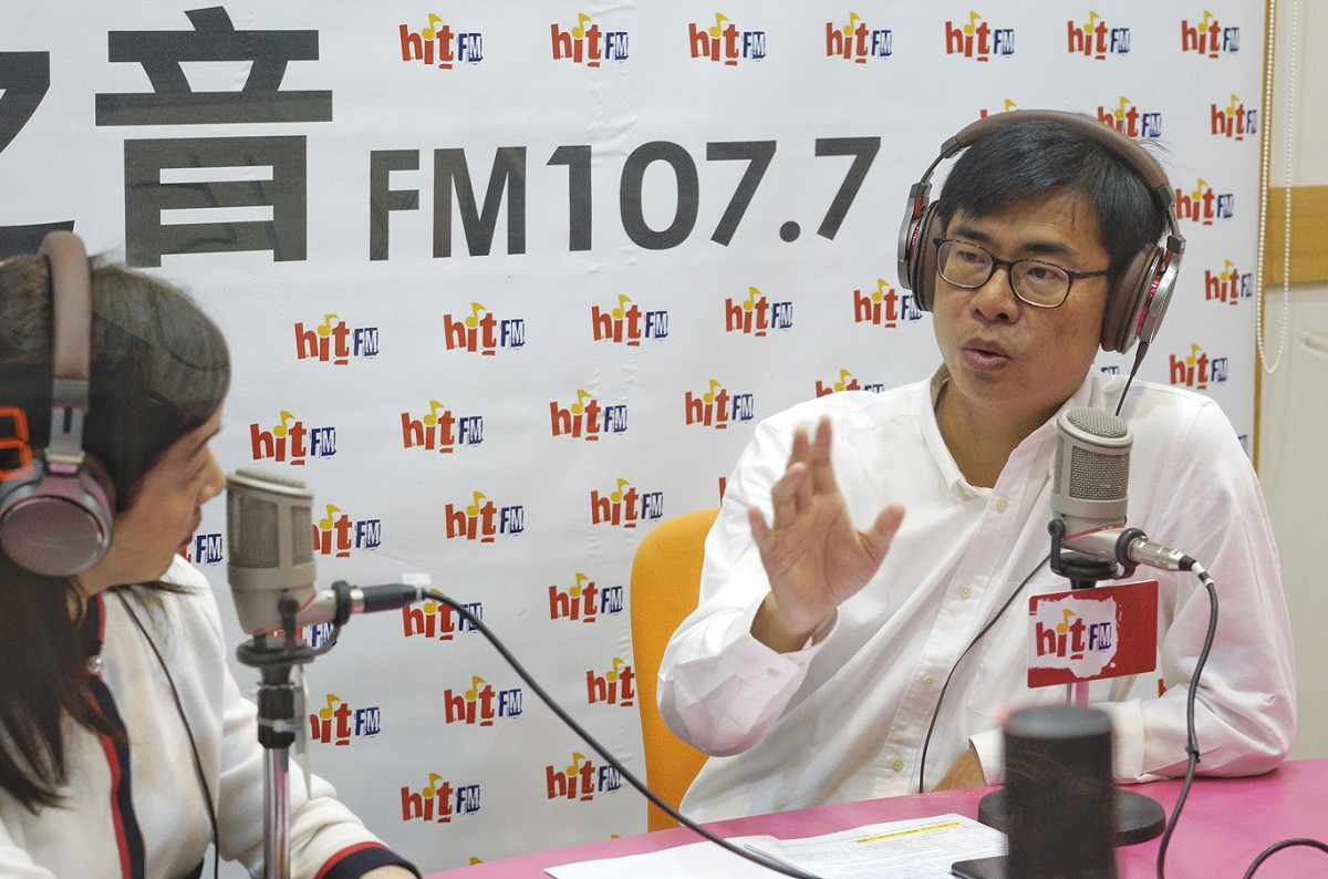 民進黨高雄市長參選人陳其邁接受蔻蔻早餐專訪。 圖：張良一/攝（資料照）