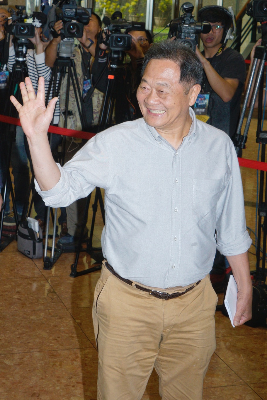 無黨籍台北市長侯選人李錫錕出席台北市長選舉辯論。 圖：張良一/攝