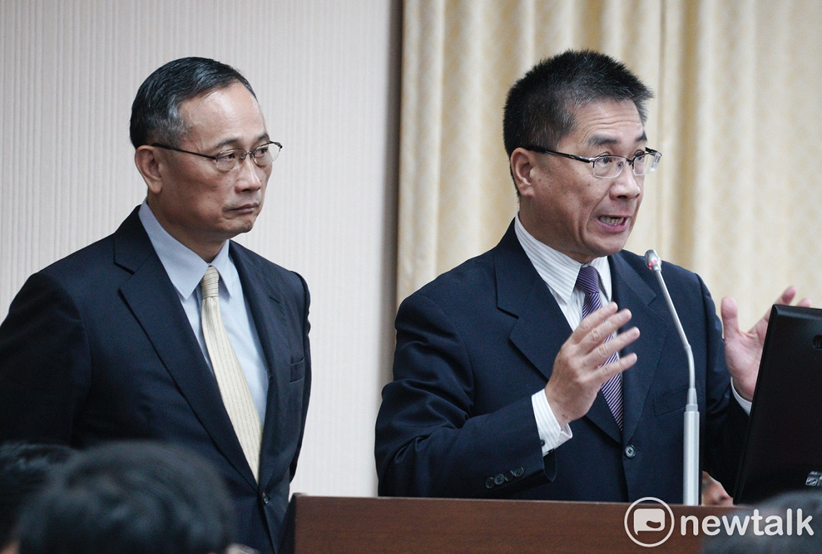 內政部長徐國勇、警政署長陳家欽在立院內政委員會備詢。 圖：張良一/攝