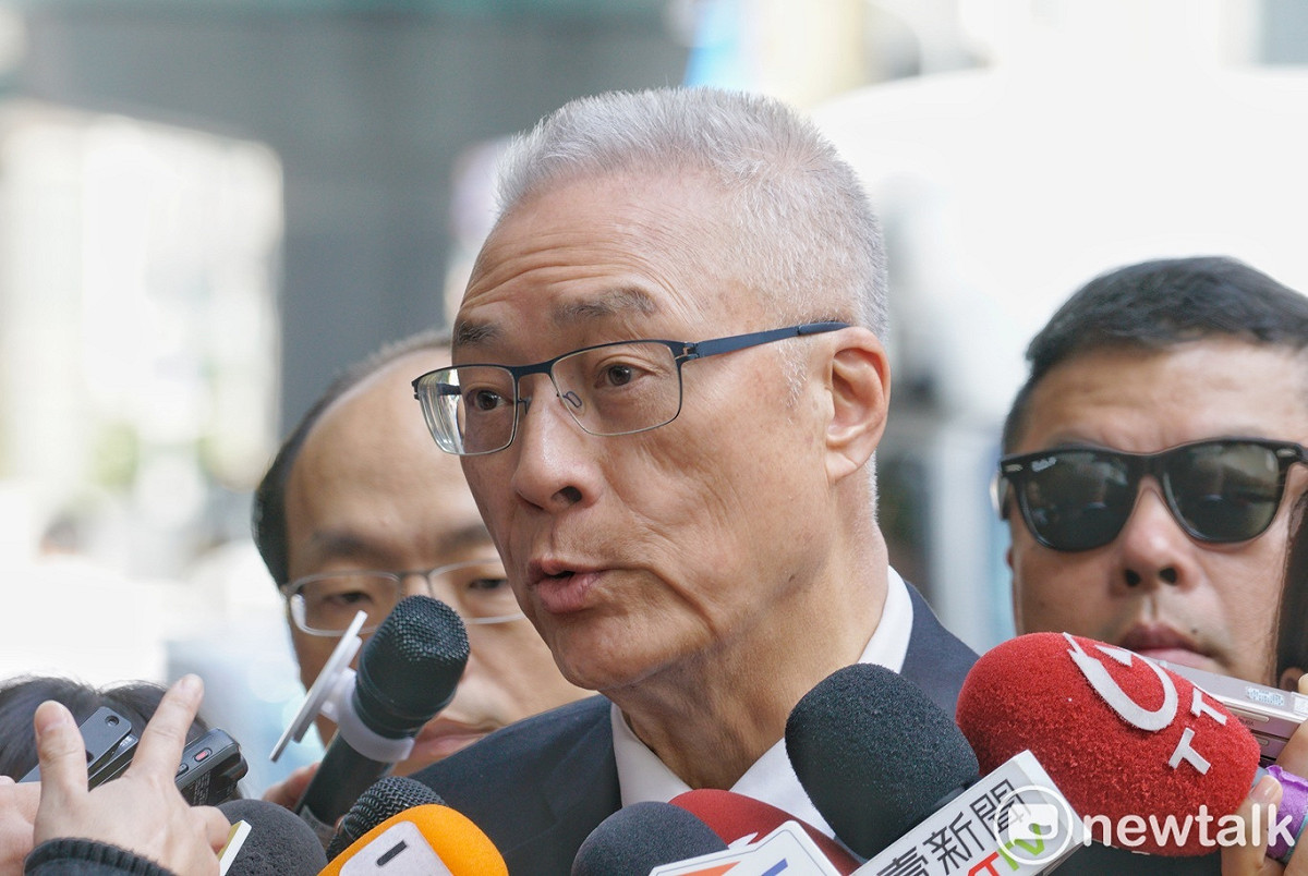 國民黨主席吳敦義今（1）日出席中央黨部自辦的升旗典禮。 圖：新頭殼資料照片