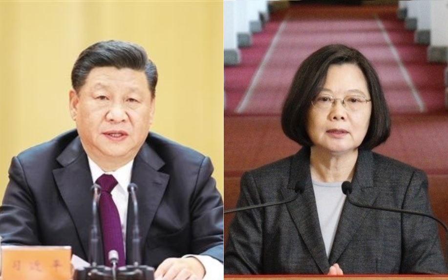 習近平在今年1月出席「告台灣同胞書」40週年紀念會時，發表對台談話時大篇幅提及「一國兩制」。蔡總統重申台灣絕不接受一國兩制，這也是台灣共識。 圖：新頭殼合成