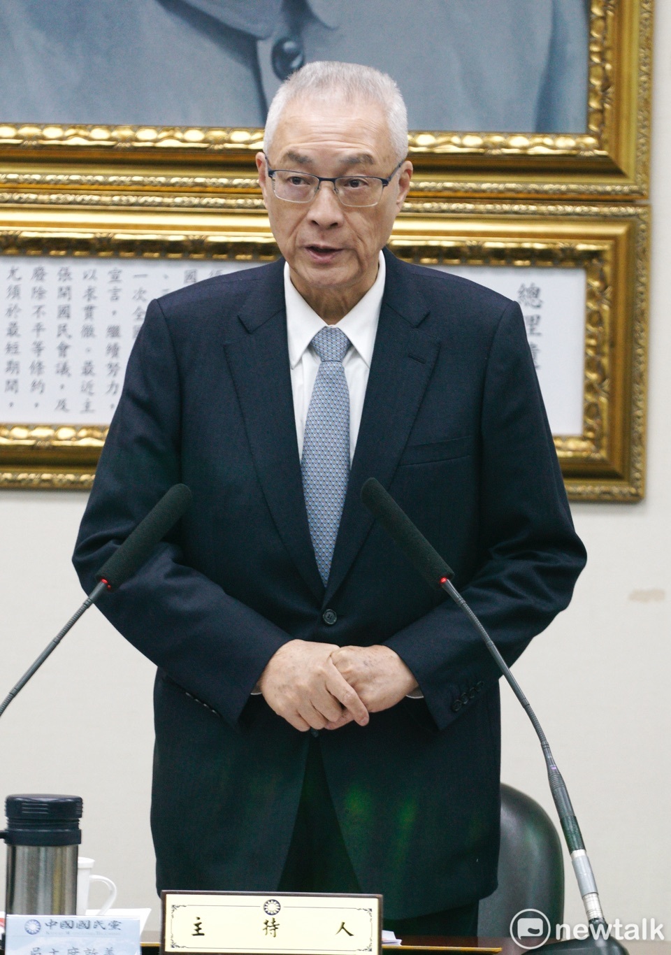 國民黨主席吳敦義。 圖：張良一/攝