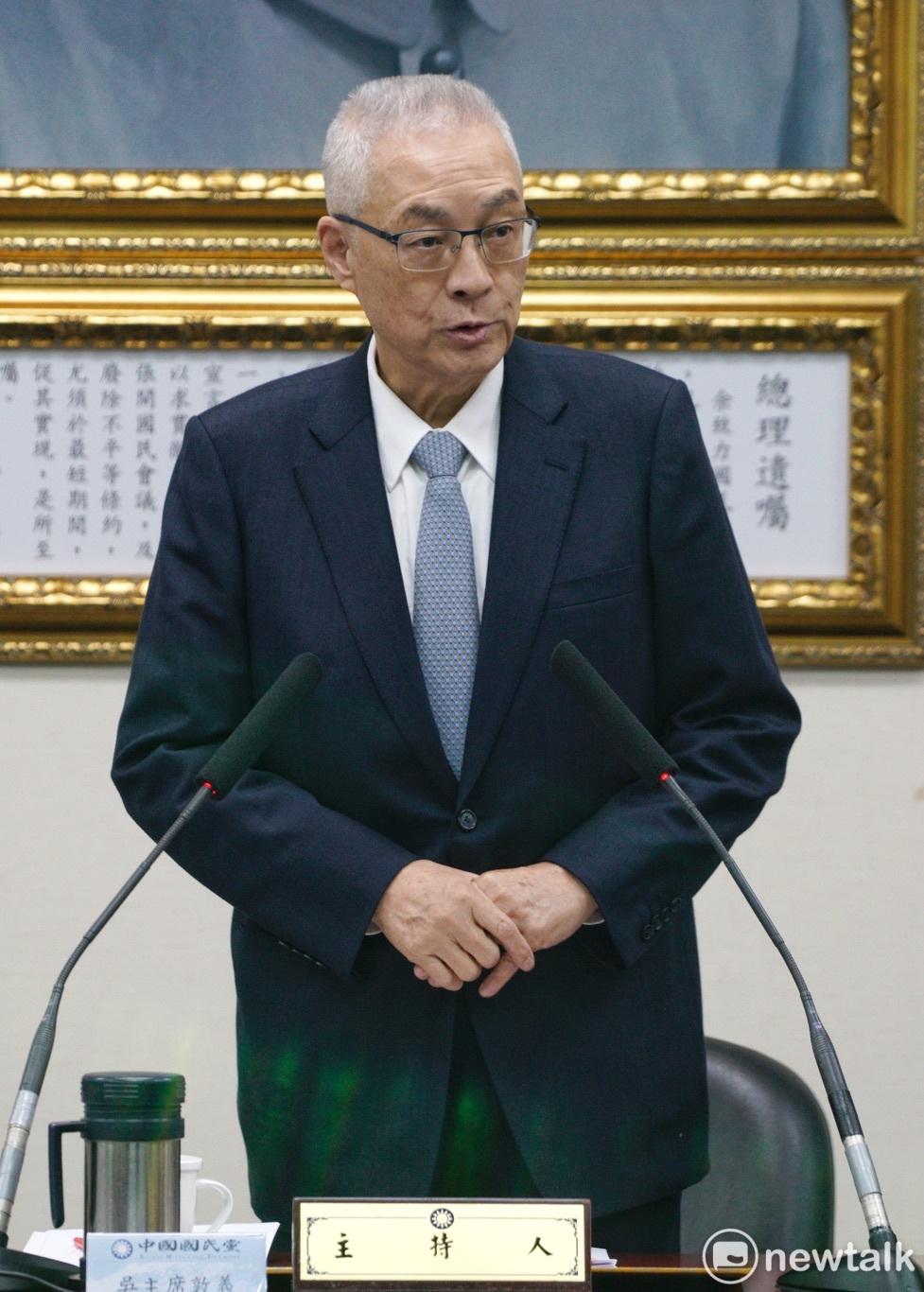 國民黨主席吳敦義回應九二共識。 圖：張良一/攝