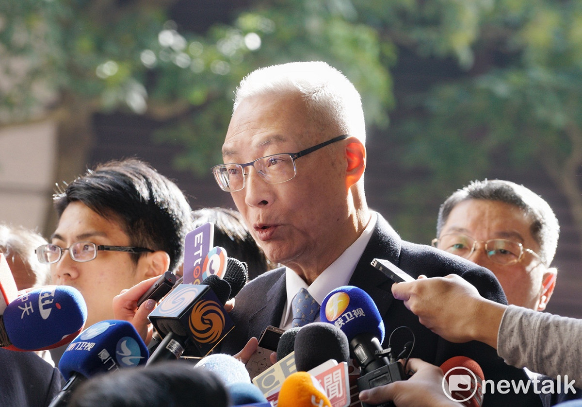 國民黨主席吳敦義出席前海基會董事長江丙坤追思會。 圖：張良一/攝