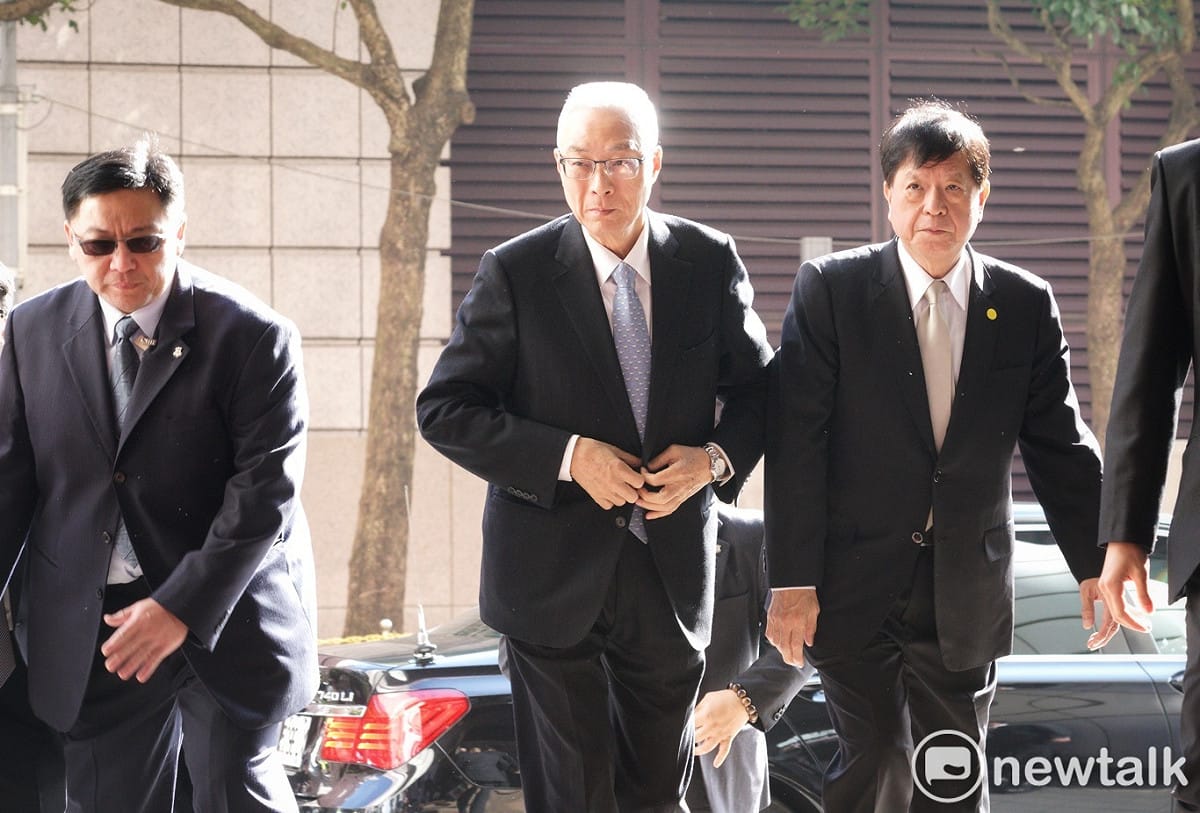 國民黨主席吳敦義出席前海基會董事長江丙坤追思會。 圖：張良一/攝