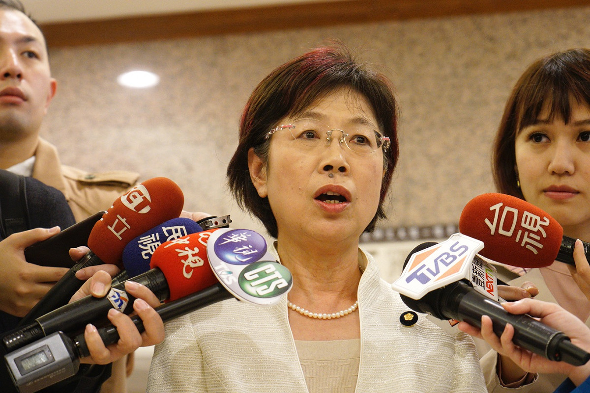 民進黨立委尤美女回應行政院通過釋字748號解釋施行法草案。 圖：張良一/攝