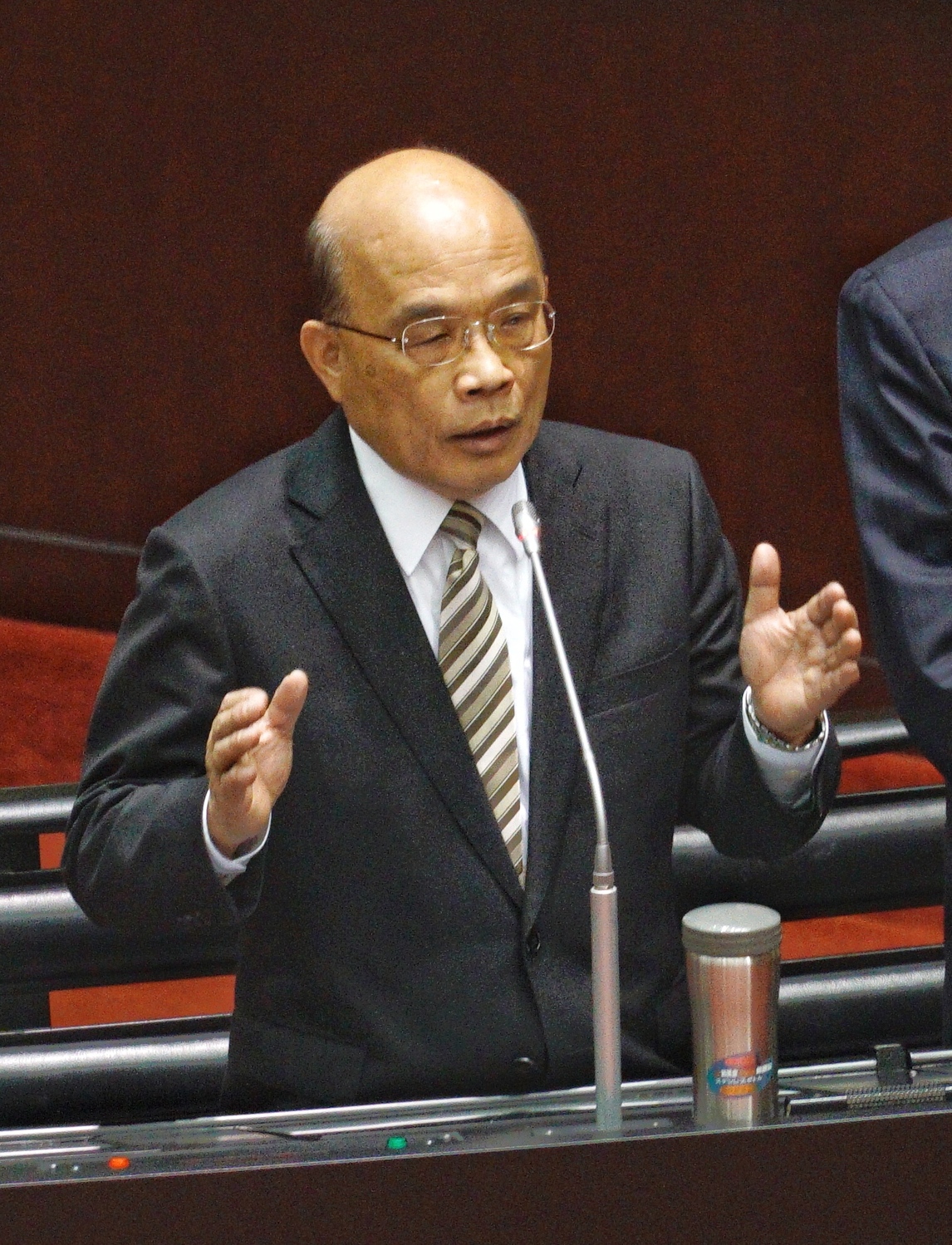 行政院長蘇貞昌在立法院院會備詢。 圖：張良一/攝